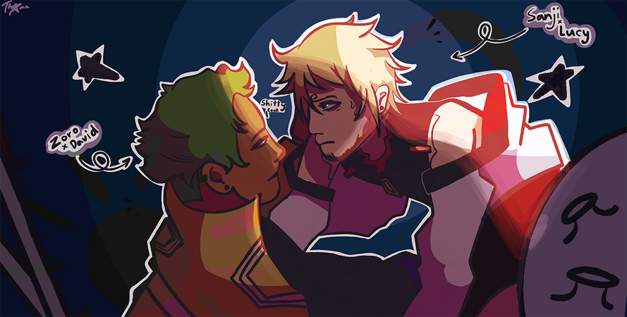 Zoro &amp; Sandi Dresses up as Lucy &amp; David - Halloween - One Piece x Cyberpunk edge runners